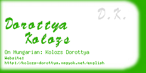 dorottya kolozs business card